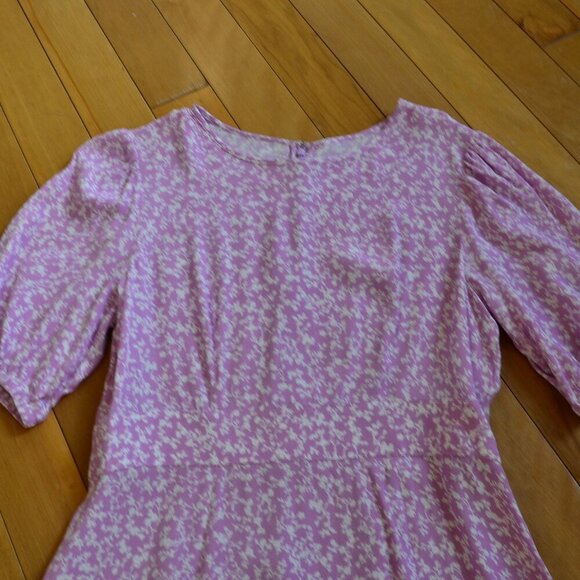 & OTHER STORIES FLORAL PRINT PUFF SLEEVE DRESS SIZE 38 US S/M - Picture 2 of 8